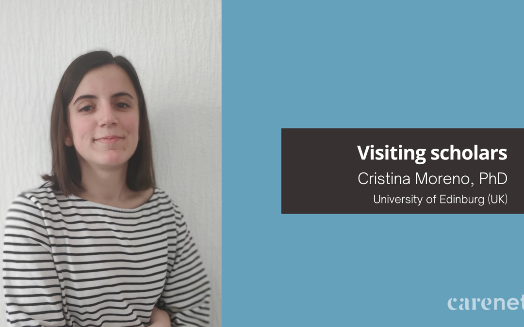 Cristina Moreno Lozano, investigadora predoctoral en Estudios de Ciencia y Tecnología de la Universidad de Edimburgo, realiza una estancia con CareNet